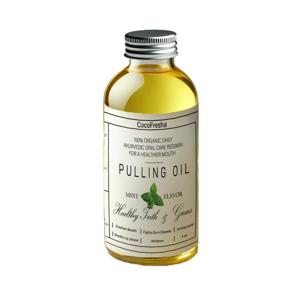 POWERFUL ORGANIC COCONUT + PEPPERMINT PULLING OIL 4 OZ 🦷