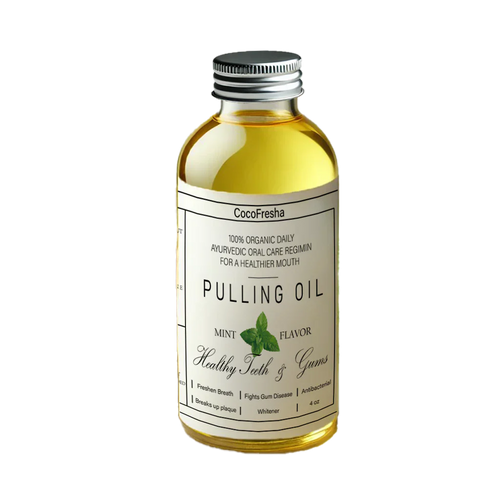 POWERFUL ORGANIC COCONUT + PEPPERMINT PULLING OIL 4 OZ 🦷