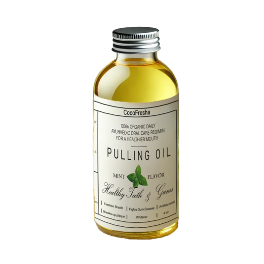POWERFUL ORGANIC COCONUT + PEPPERMINT PULLING OIL 4 OZ 🦷